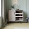 Flash Furniture Elmont Bar and Sideboard w/Shaker Style Single Door Cabinet w/Hanging Glass and Shelves, Gray NAN-F-HY-B23113-GRY-GG - alternate 1